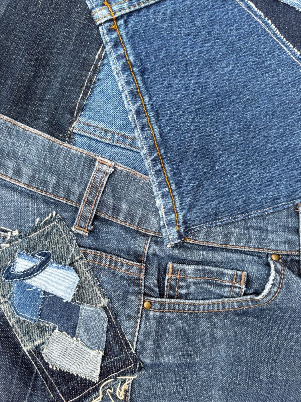 Sac en jean recyclé TB-012/030, détail du logo Solangepoint