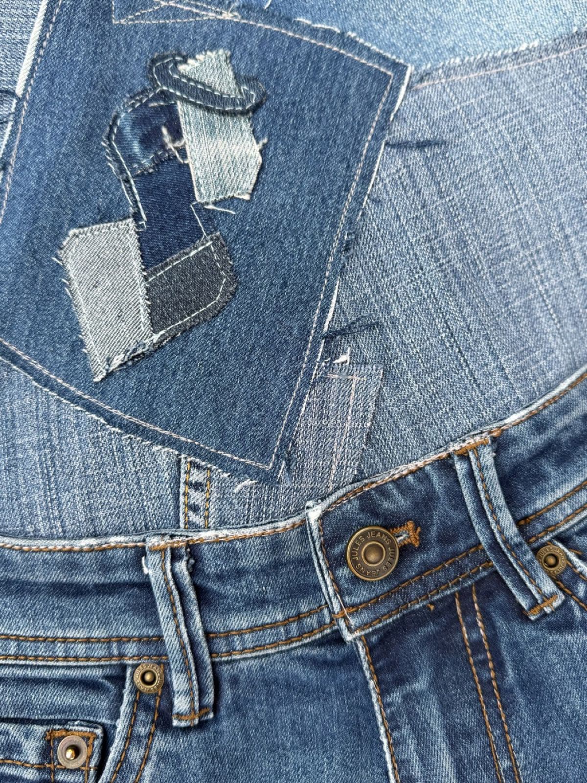 Sac en jean recyclé TB-014/030, détail du logo Solangepoint