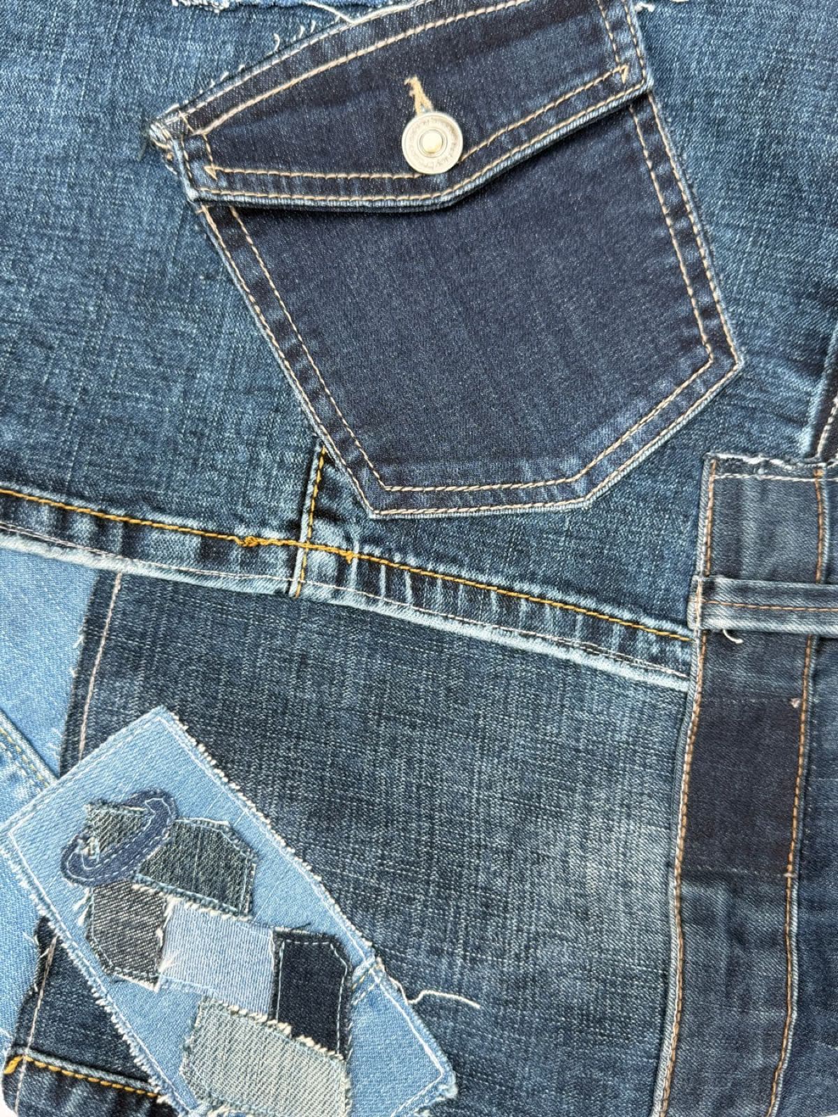 Sac en jean recyclé TB-015/030, détail du logo Solangepoint