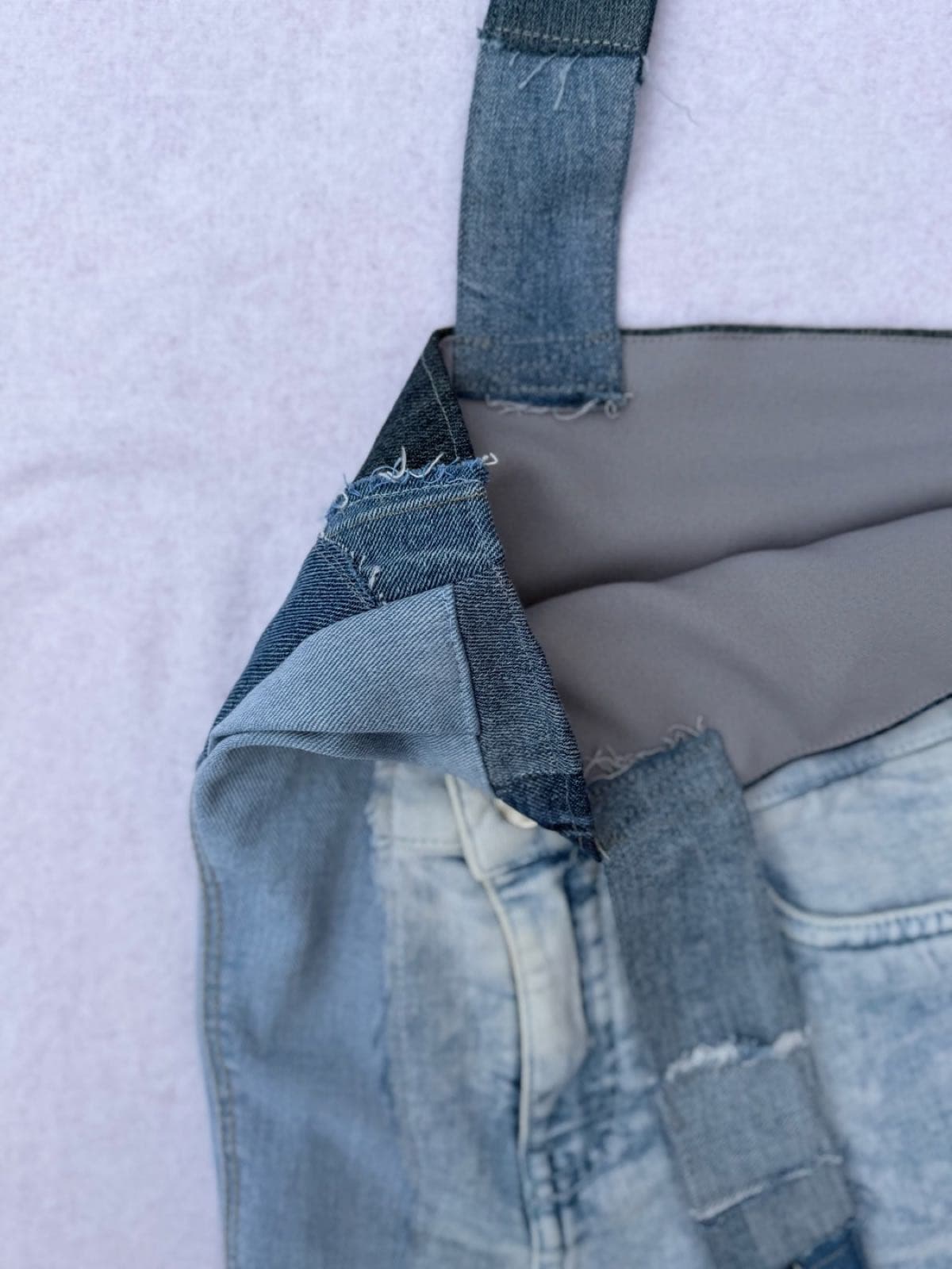Sac en jean recyclé TB-016/030, intérieur et doublure