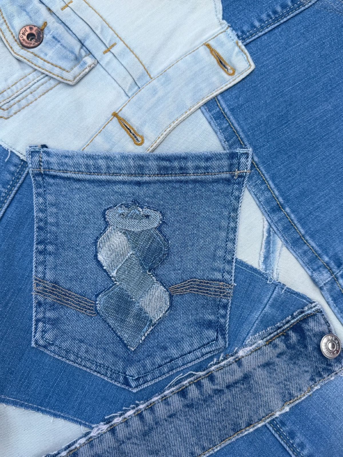 Sac en jean recyclé TB-018/030, détail du logo Solangepoint