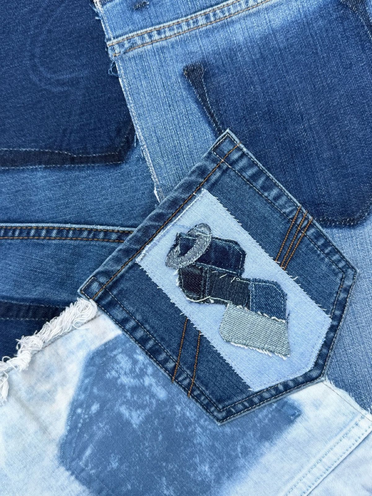 Sac en jean recyclé TB-021/030, détail du logo Solangepoint