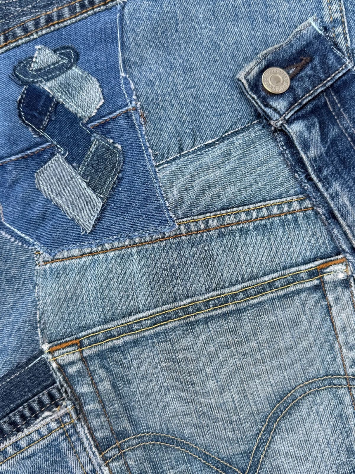Sac en jean recyclé TB-025/030, détail du logo Solangepoint