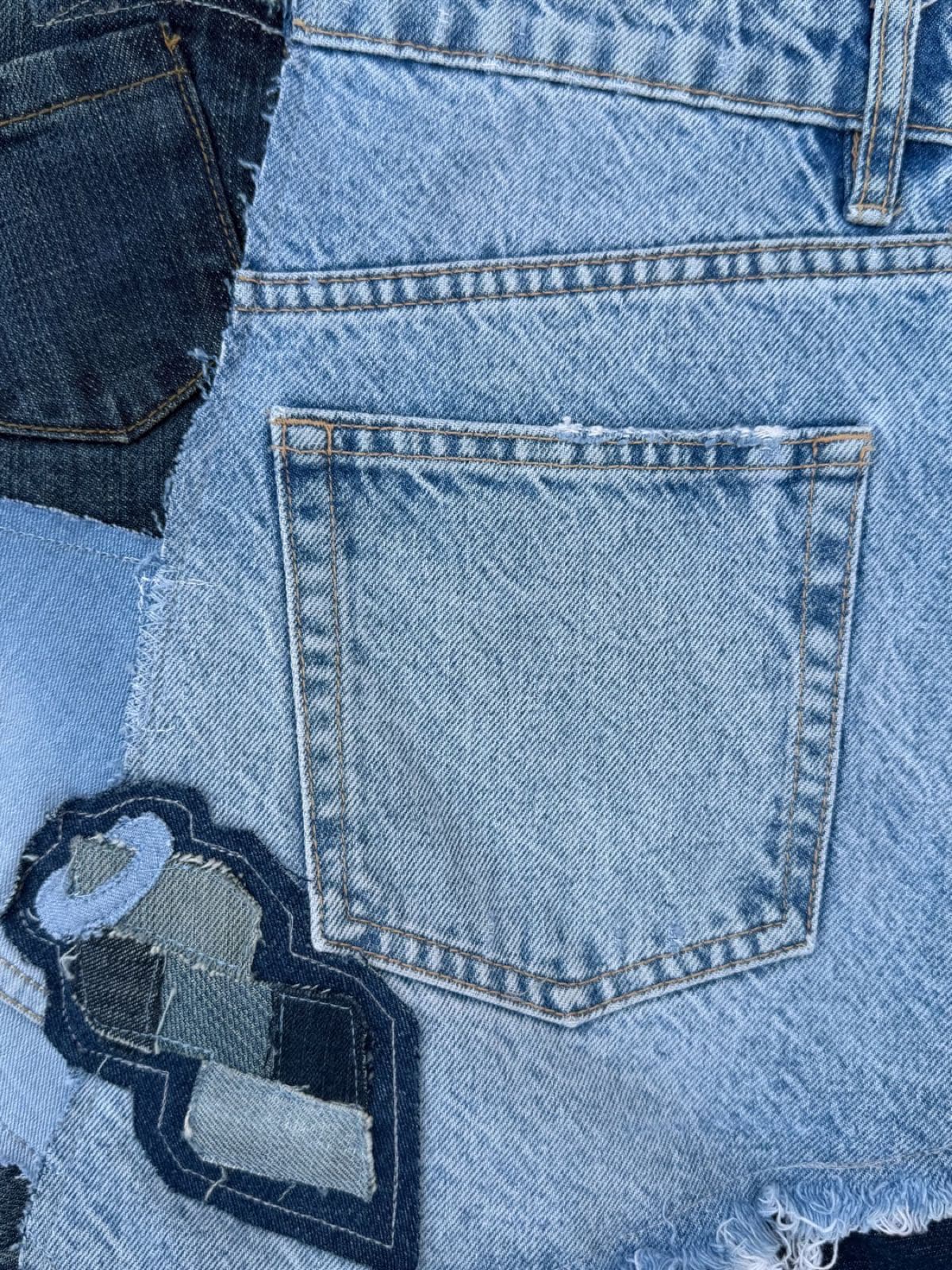 Sac en jean recyclé TB-026/030, détail du logo Solangepoint