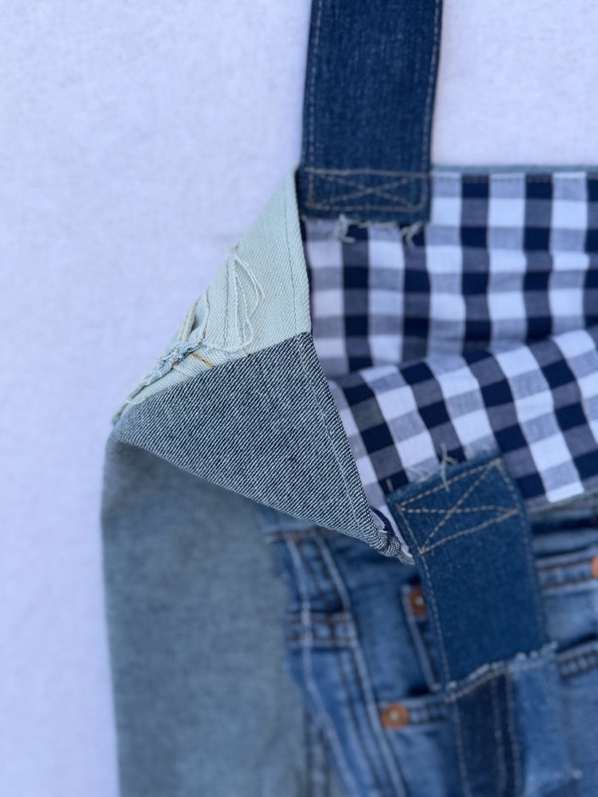 Sac en jean recyclé TB-028/030, intérieur et doublure